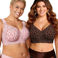 No Underwire Comfort Bra Leopard Print