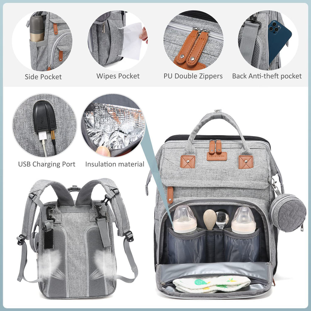 Foldable Anti Mosquito Mommy Baby Backpack